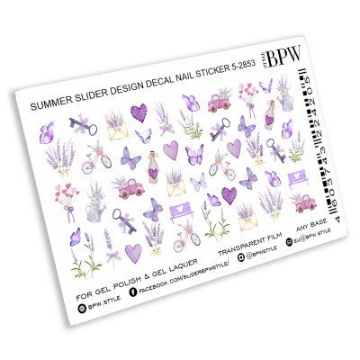Слайдер-дизайн Бабочки и лаванда микс из каталога Цветные на любой фон, в интернет-магазине BPW.style